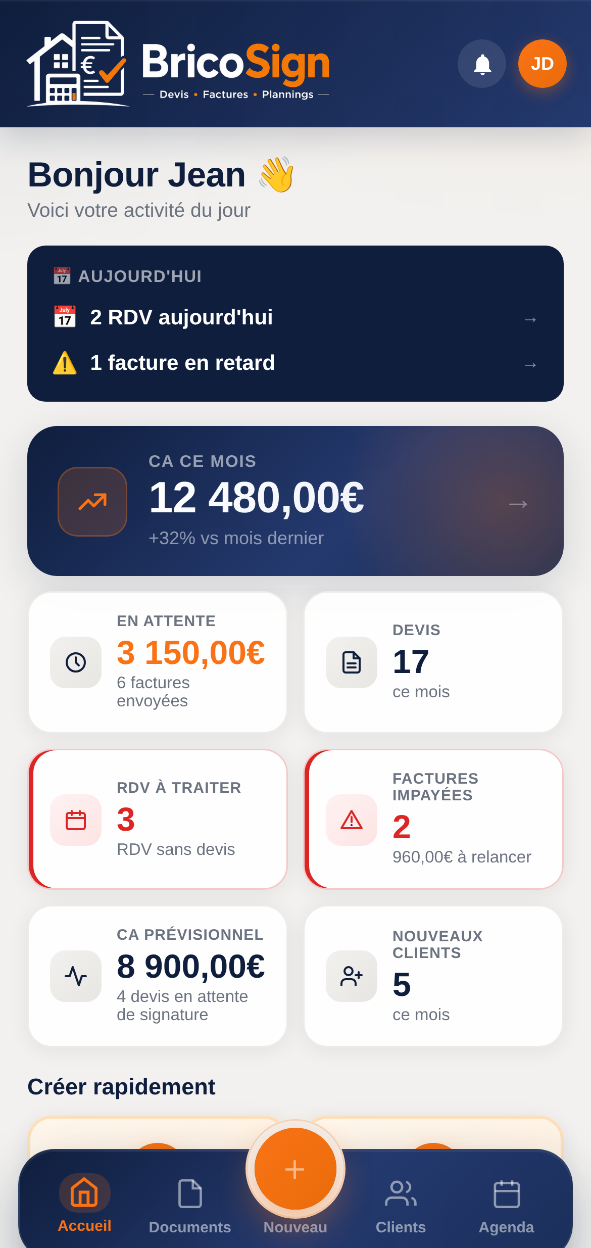 BricoSign sur mobile